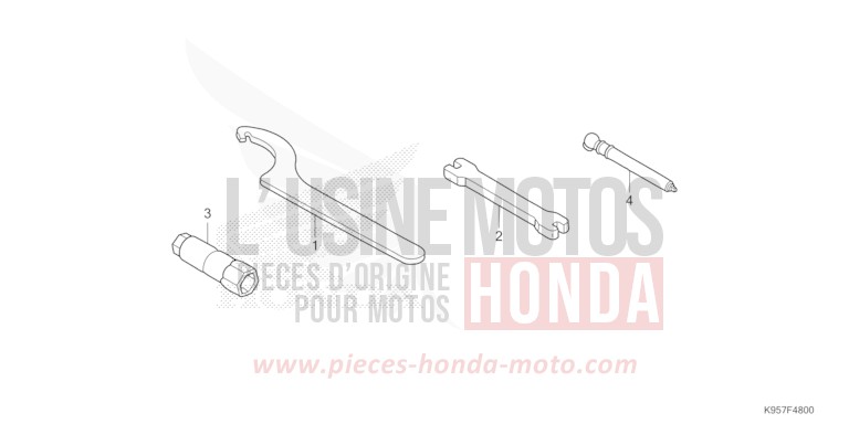 TOOLS for CRF250R EXTREME RED (R292) from 2025