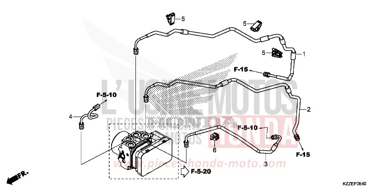 BRAKE PIPE for CRF250R EXTREME RED (R292) from 2017