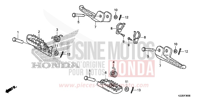 STEP for CRF250R EXTREME RED (R292) from 2017