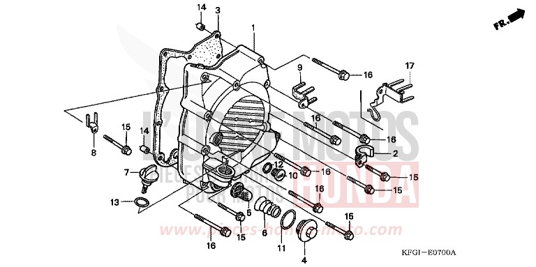 RIGHT CRANKCASE COVER for Foresight CYCLON BLUE METALLIC (PB221) from 2001