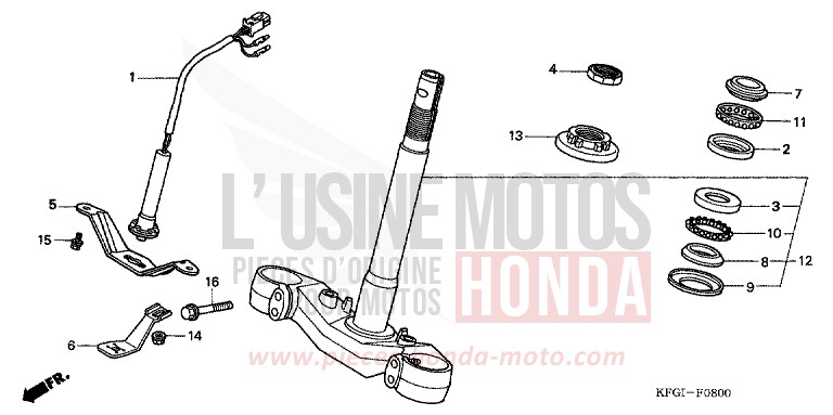 STEERING STEM for Foresight CYCLON BLUE METALLIC (PB221) from 2001