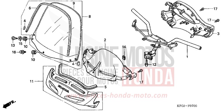HANDLE PIPE/ HANDLE COVER for Foresight CYCLON BLUE METALLIC (PB221) from 2002