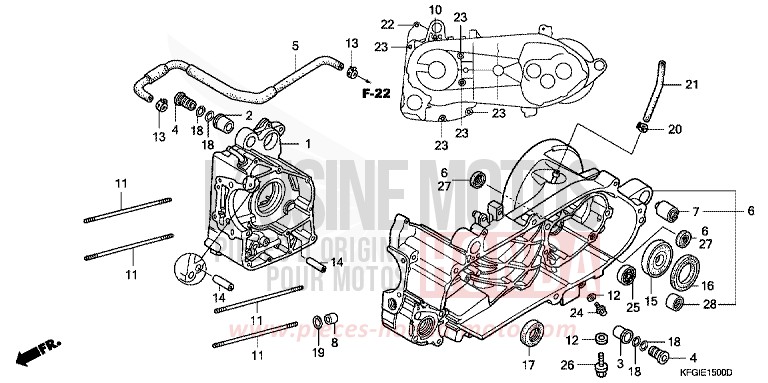 CRANKCASE for Foresight HEAVY GRAY METALLIC-U (NH194) from 2002