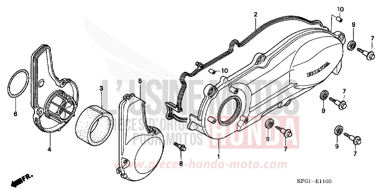 LEFT CRANKCASE COVER for Foresight INTERSTELLAR BLACK METALLIC (NHA12) from 2002