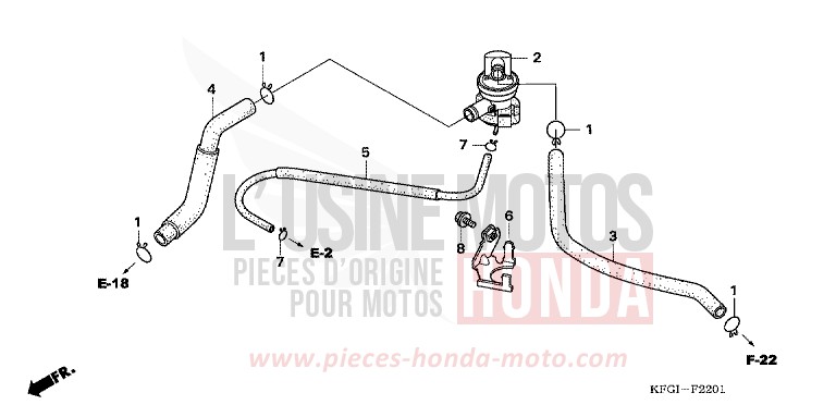 AIR INJECTION CONTROL VALVE for Foresight INTERSTELLAR BLACK METALLIC (NHA12) from 2005