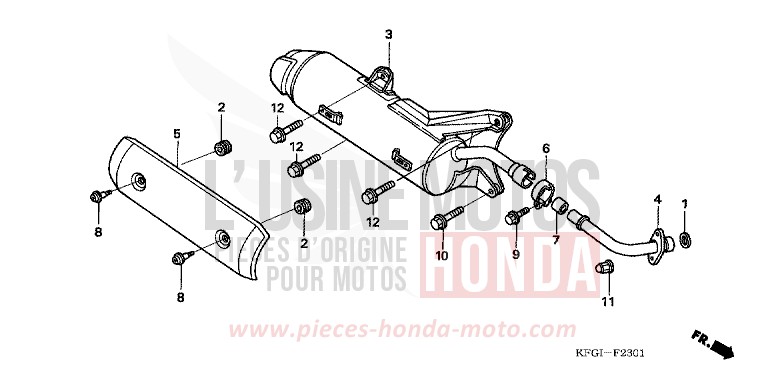 EXHAUST MUFFLER (FES2505) for Foresight PEARL MONTANA BLUE (PB351) from 2005