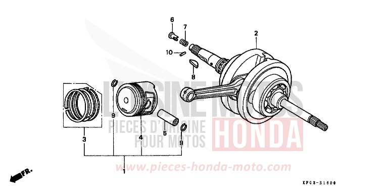 CRANKSHAFT/PISTON for Foresight CANDY EXTREME BLUE (P25) from 1999