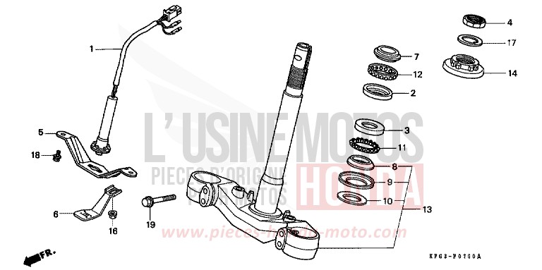 STEERING STEM for Foresight CANDY EXTREME BLUE (P25) from 1999