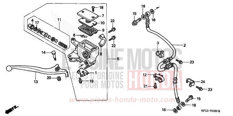 FR. BRAKE MASTER CYLINDER for Foresight CANDY GLORY RED-U (R101) from 1999