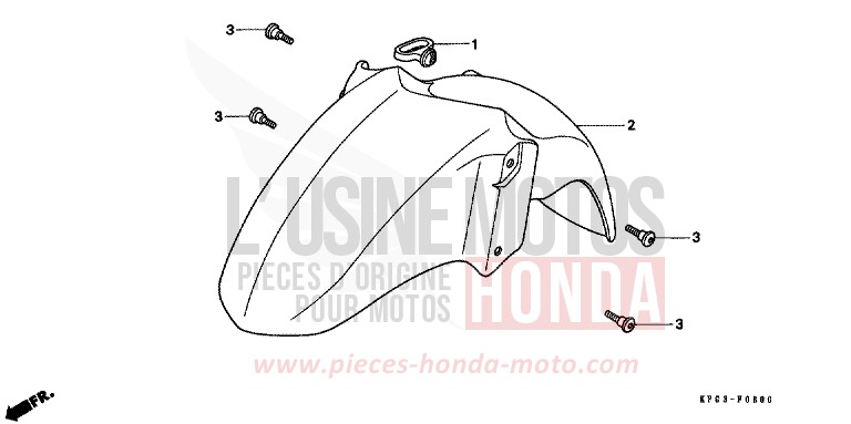 FRONT FENDER for Foresight CANDY GLORY RED-U (R101) from 1999