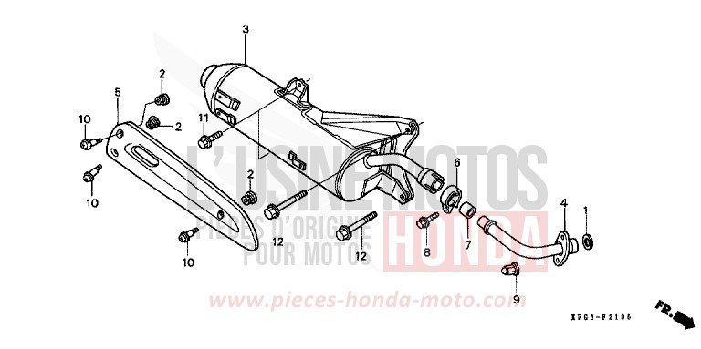 EXHAUST MUFFLER for Foresight CANDY GLORY RED-U (R101) from 1999