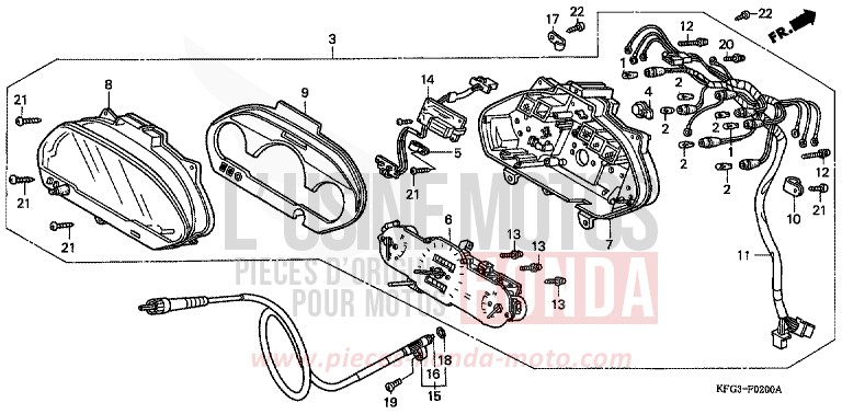 SPEEDOMETER for Foresight PORCELAIN SILVER METALLIC (NH410) from 1999