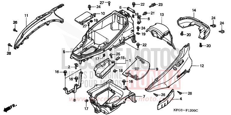 BODY COVER/LUGGAGE BOX for Foresight PURE BLACK (NH237) from 1999