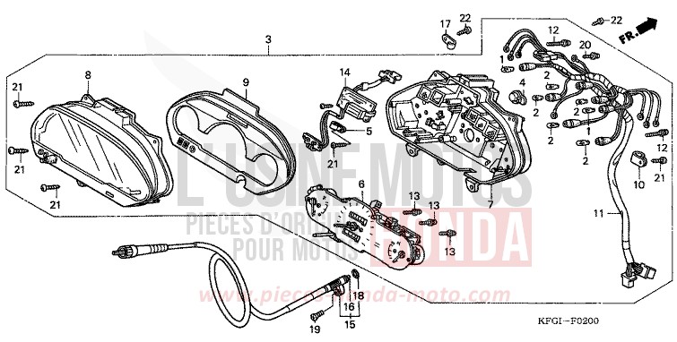 SPEEDOMETER for Foresight PEARL SIERRA GREEN (G156) from 2000