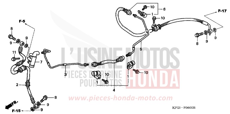 REAR BRAKE PIPE for Foresight PEARL SIERRA GREEN (G156) from 2000