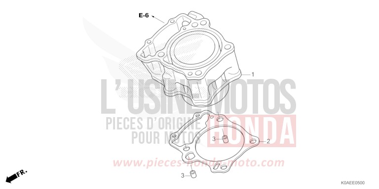 CYLINDER for CBF300NA CANDY CHROMOSPHERE RED (R381) from 2022