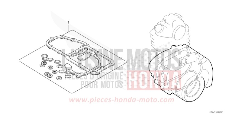 GASKET KIT B for CBF300NA CANDY CHROMOSPHERE RED (R381) from 2022