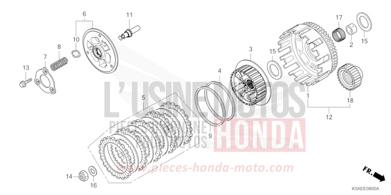 CLUTCH for CBF300NA MAT GUNPOWDER BLACK METALLIC (NH436) from 2022