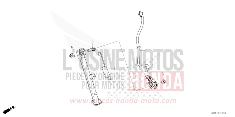 SIDE STAND for CBF300NA MAT GUNPOWDER BLACK METALLIC (NH436) from 2022