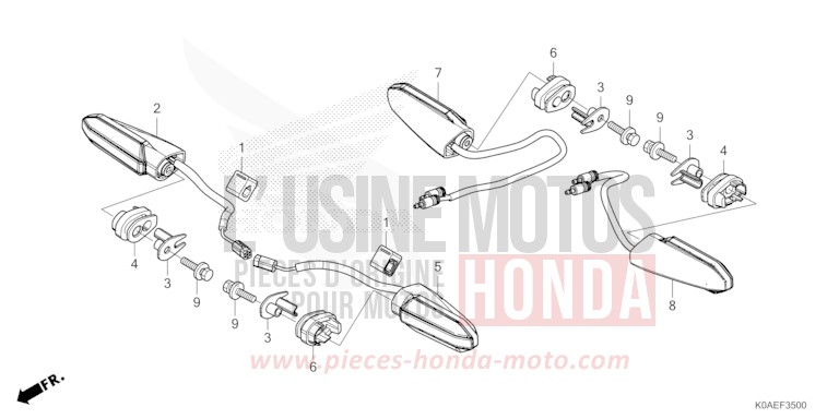 WINKER for CBF300NA MAT GUNPOWDER BLACK METALLIC (NH436) from 2022