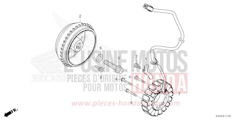 GENERATOR (1) for CBF300NA MAT PEARL AGILE BLUE (PB413) from 2022