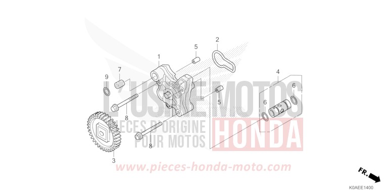 OIL PUMP for CBF300NA MAT PEARL AGILE BLUE (PB413) from 2022