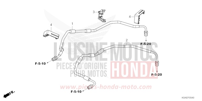 FRONT BRAKE PIPE for CBF300NA MAT PEARL AGILE BLUE (PB413) from 2022