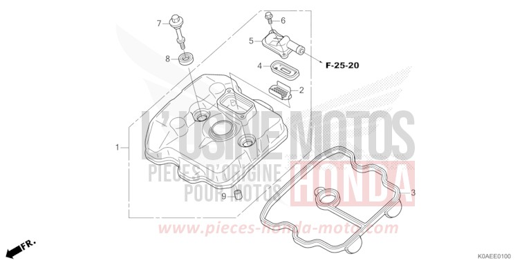 CYLINDER HEAD COVER for CBF300NA PEARL DUSK YELLOW (Y238) from 2022