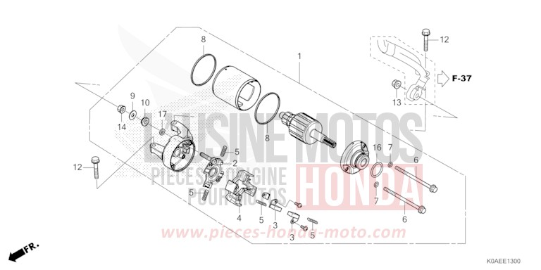 STARTER MOTOR for CBF300NA PEARL DUSK YELLOW (Y238) from 2022