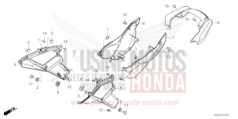 SIDE COVER for CBF300NA PEARL DUSK YELLOW (Y238) from 2022