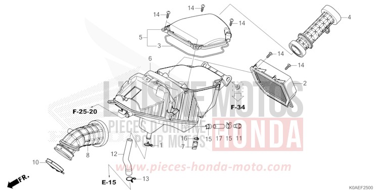 AIR CLEANER for CBF300NA PEARL DUSK YELLOW (Y238) from 2022