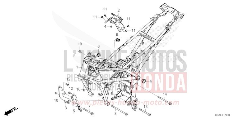 FRAME BODY for CBF300NA PEARL DUSK YELLOW (Y238) from 2022