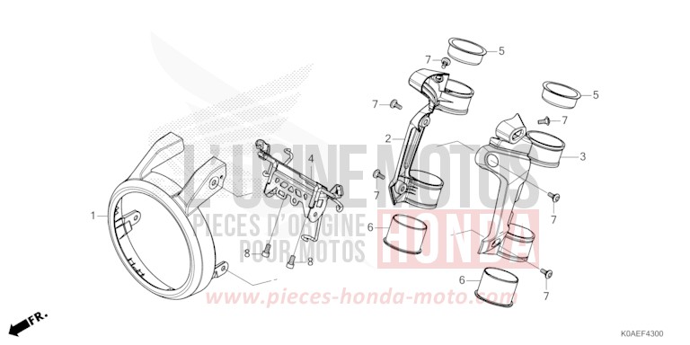 FRONT COWL for CBF300NA PEARL DUSK YELLOW (Y238) from 2022