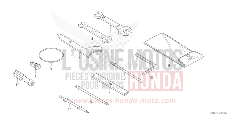 TOOLS for CBF300NA PEARL DUSK YELLOW (Y238) from 2022