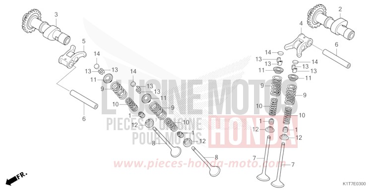 CAMSHAFT/VALVE for CRF300LRA EXTREME RED (R292) from 2023