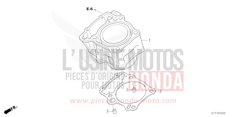 CYLINDER for CRF300LRA EXTREME RED (R292) from 2023