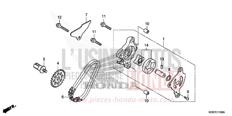 OIL PUMP for NSS300A CRESCENT BLUE METALLIC (PB412) from 2019
