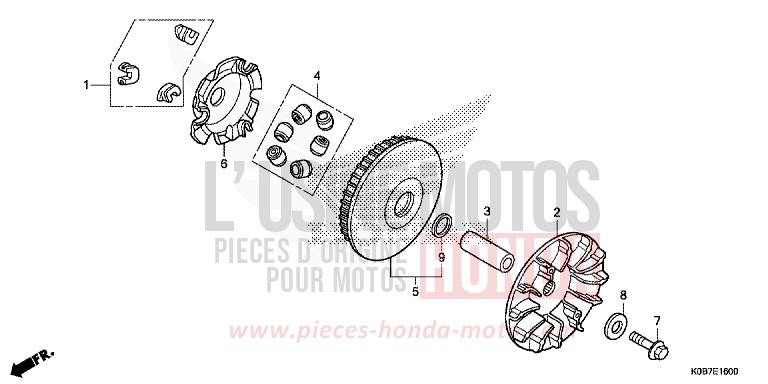 DRIVE FACE for NSS300A MAT CYNOS GRAY METALLIC (NH312) from 2019