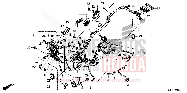 WIRE HARNESS for NSS300A MAT PEARL COOL WHITE (NHB44) from 2019