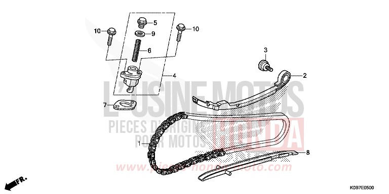CAM CHAIN for NSS300A PEARL NIGHTSTAR BLACK (NHA84) from 2019