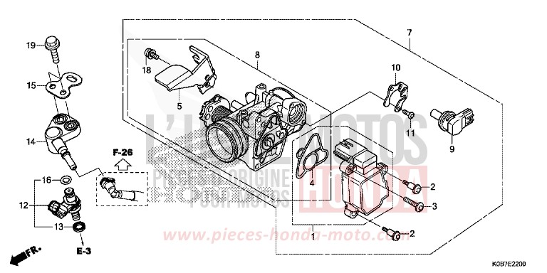 THROTTLE BODY for NSS300A PEARL NIGHTSTAR BLACK (NHA84) from 2019