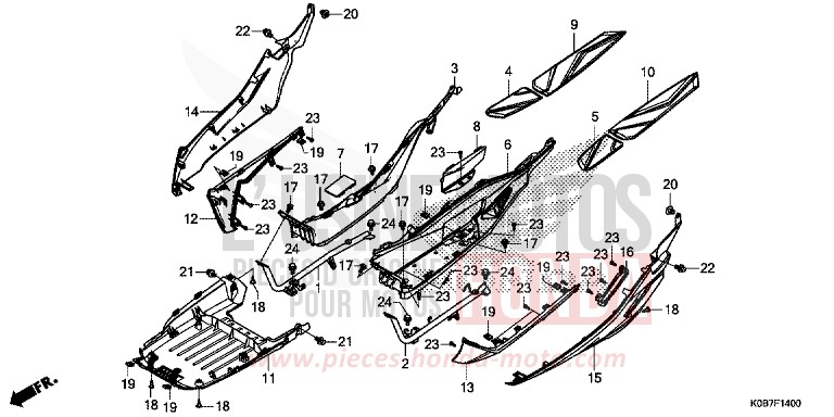 FLOOR STEP for NSS300A PEARL NIGHTSTAR BLACK (NHA84) from 2019