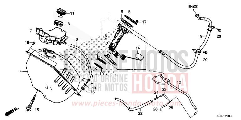FUEL TANK for NSS300A PEARL NIGHTSTAR BLACK (NHA84) from 2019