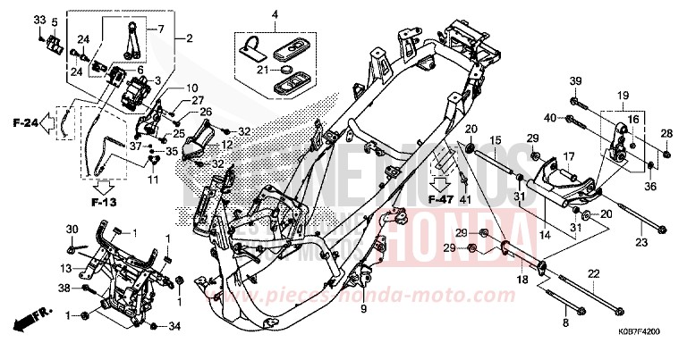 FRAME BODY for NSS300A PEARL NIGHTSTAR BLACK (NHA84) from 2019