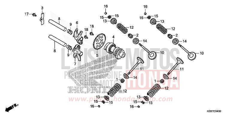 CAMSHAFT/VALVE for NSS300A CRESCENT BLUE METALLIC (PB412) from 2019