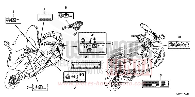 CAUTION LABEL for NSS300A CRESCENT BLUE METALLIC (PB412) from 2019