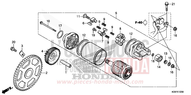 STARTER MOTOR for NSS300A MAT CYNOS GRAY METALLIC (NH312) from 2019