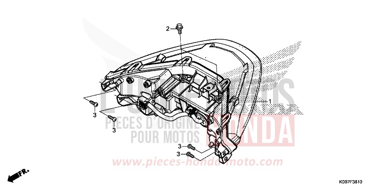 LUCE COMBINATA POSTERIORE per NSS300A MAT CYNOS GRAY METALLIC (NH312) del 2019