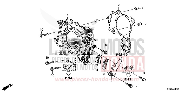 CYLINDER/REED VALVE for NSS300A ASTEROID BLACK METALLIC (NHA35) from 2013