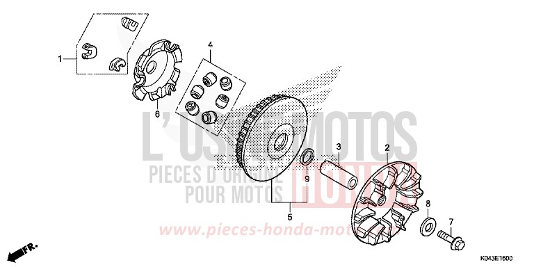 DRIVE FACE for NSS300A ASTEROID BLACK METALLIC (NHA35) from 2013